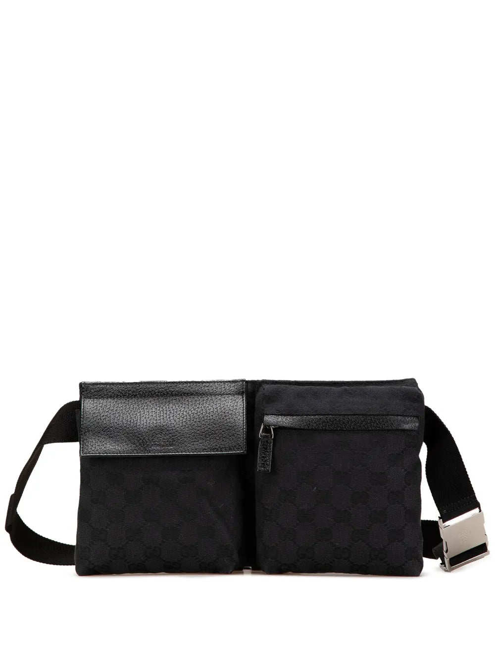 Gucci 2000 2015 GG Canvas Double Pocket belt bag