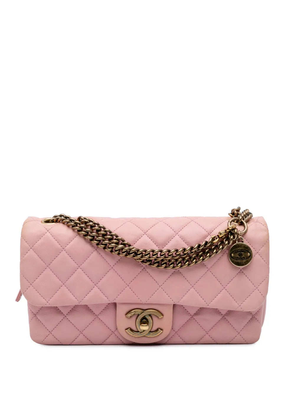 CHANEL 2013 2014 Quilted Calfskin CC Crown Flap shoulder bag