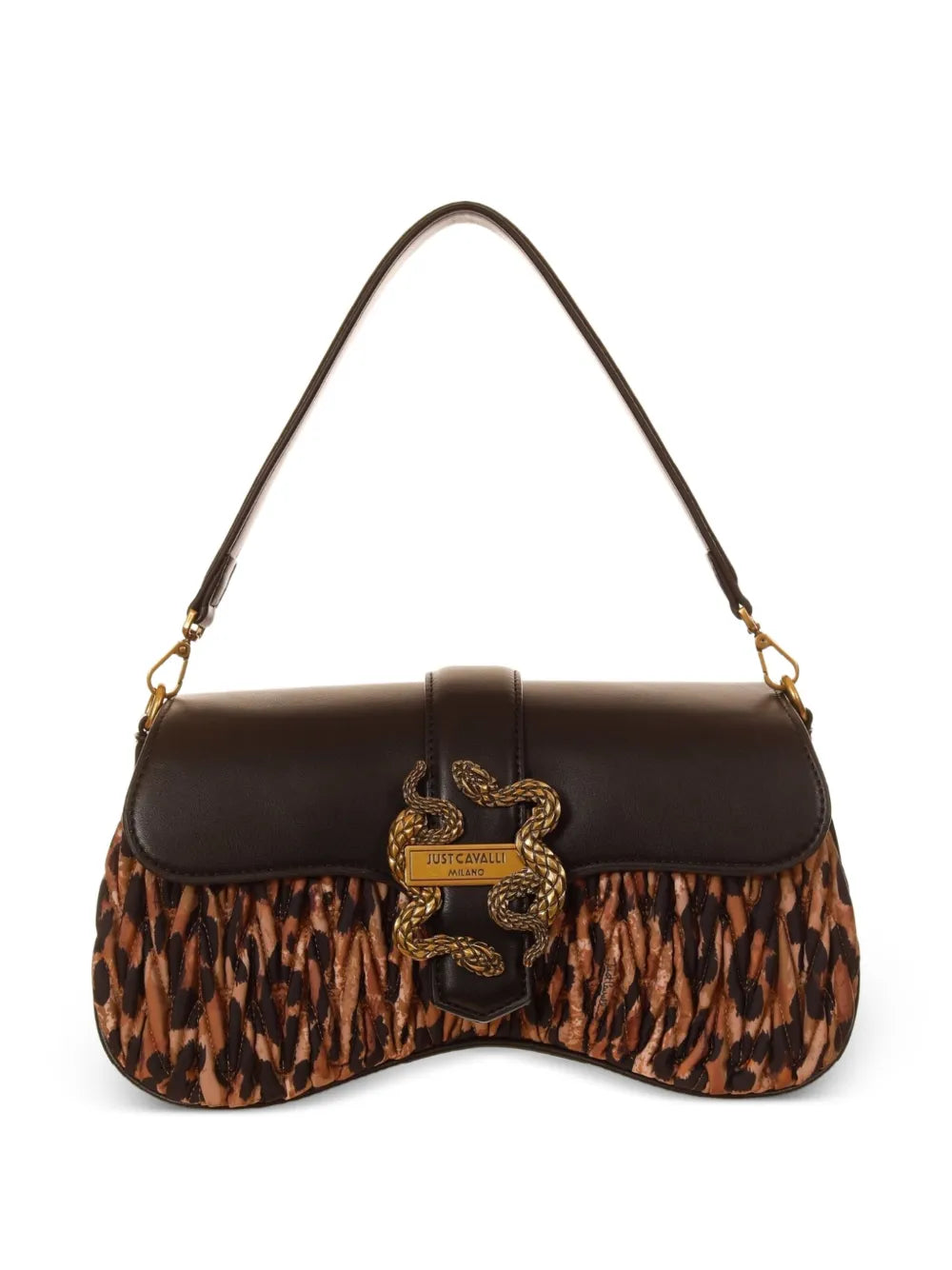 Just Cavalli Iconic Snakes shoulder bag
