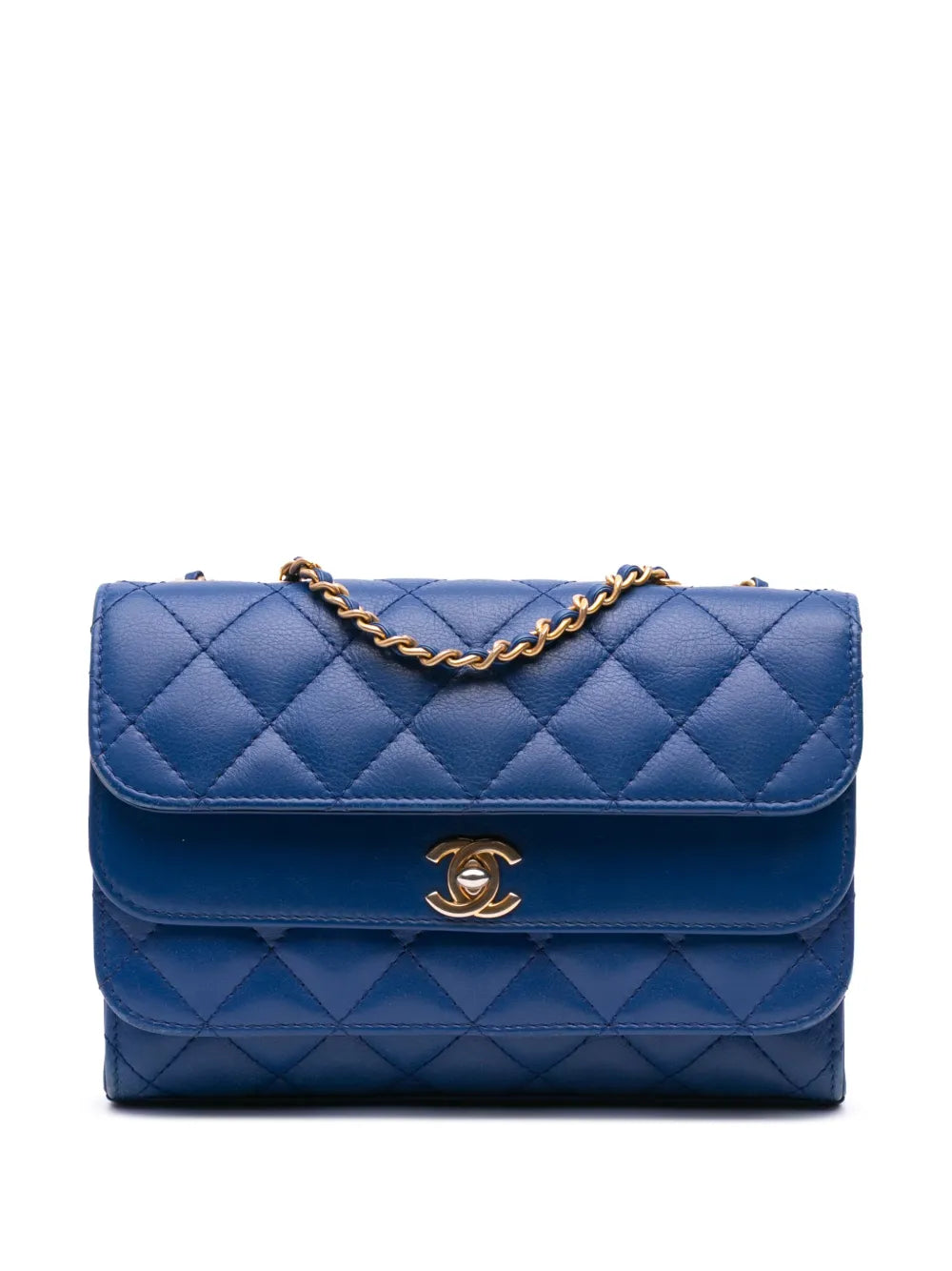 CHANEL 2019 CC Quilted Calfskin Triple Flap shoulder bag