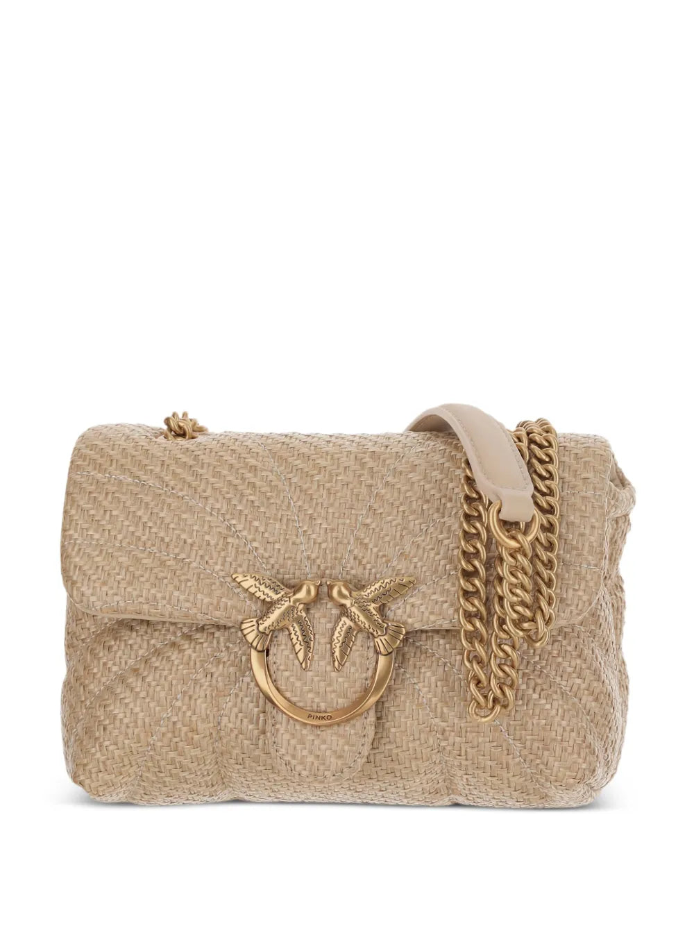 PINKO raffia cross body bag
