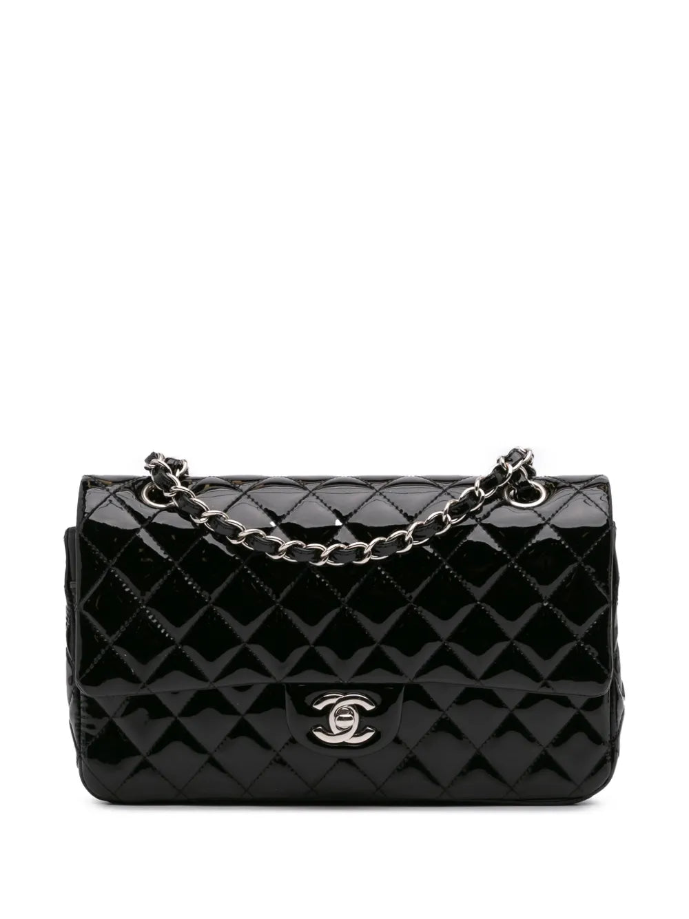 CHANEL 2014 2015 Medium Classic Patent Double Flap shoulder bag