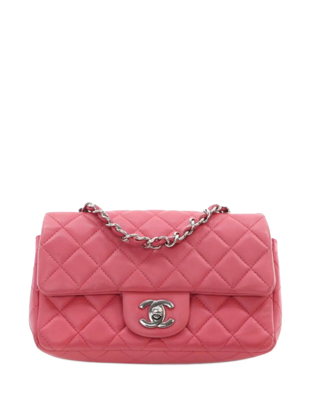 CHANEL 2019 Mini Rectangular Classic Lambskin Single Flap crossbody bag
