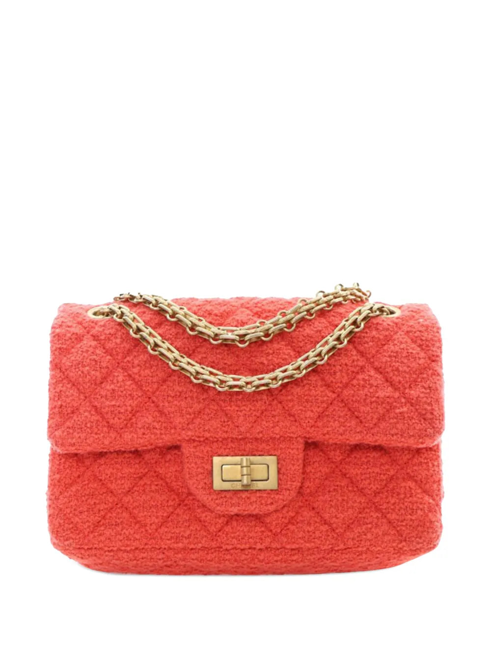 CHANEL 2020 Mini Reissue 2.55 Tweed Single Flap 224 crossbody bag