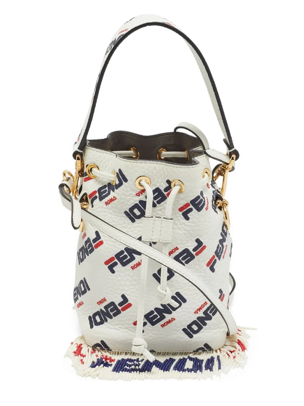 Fendi x Fila leather bucket bag