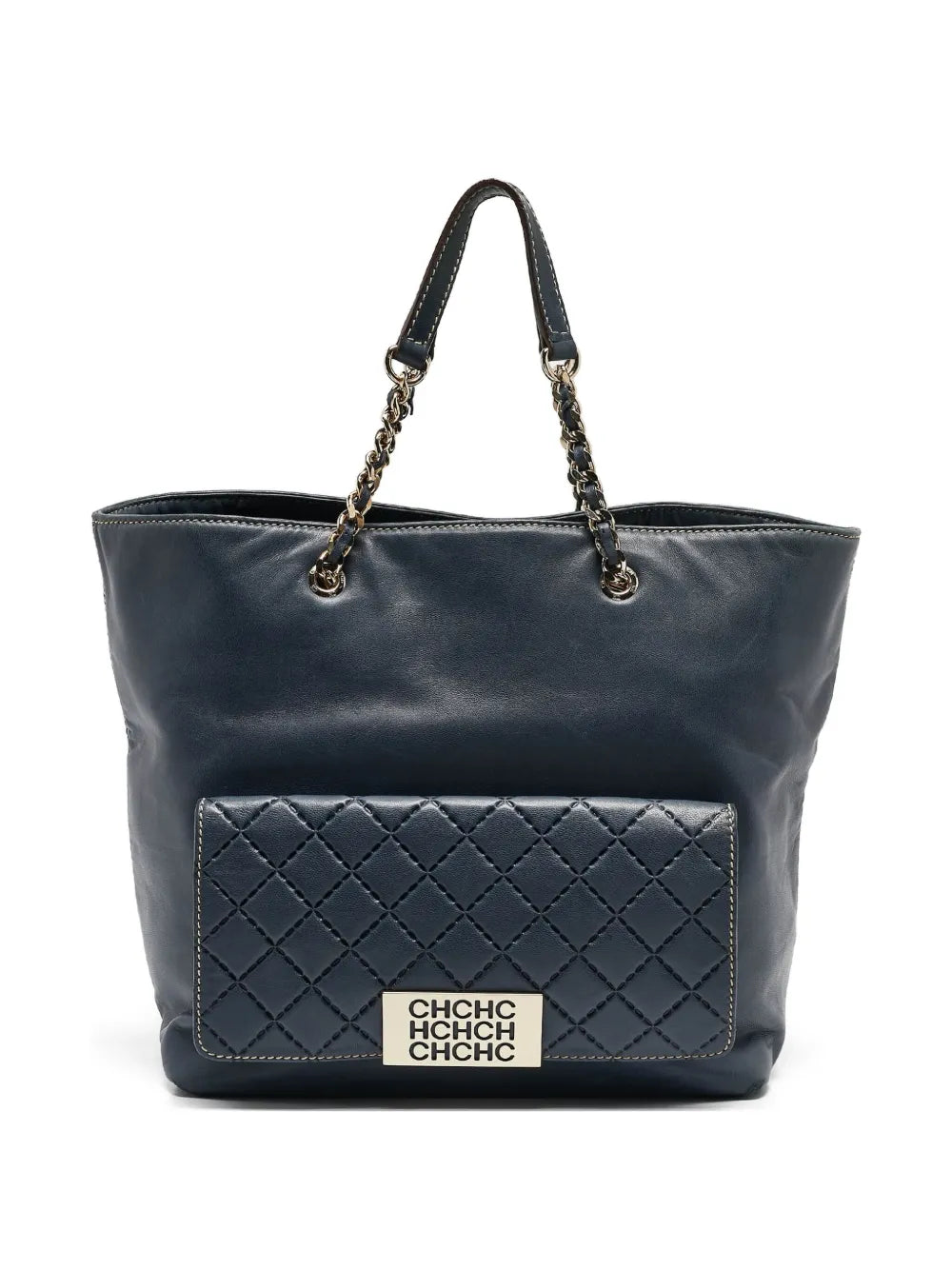 Carolina Herrera Vintage quilted leather tote bag