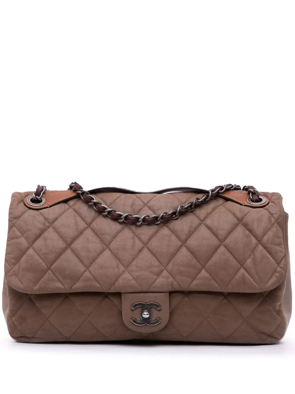 CHANEL 2010 2011 Jumbo Iridescent Calfskin In The Mix Flap satchel