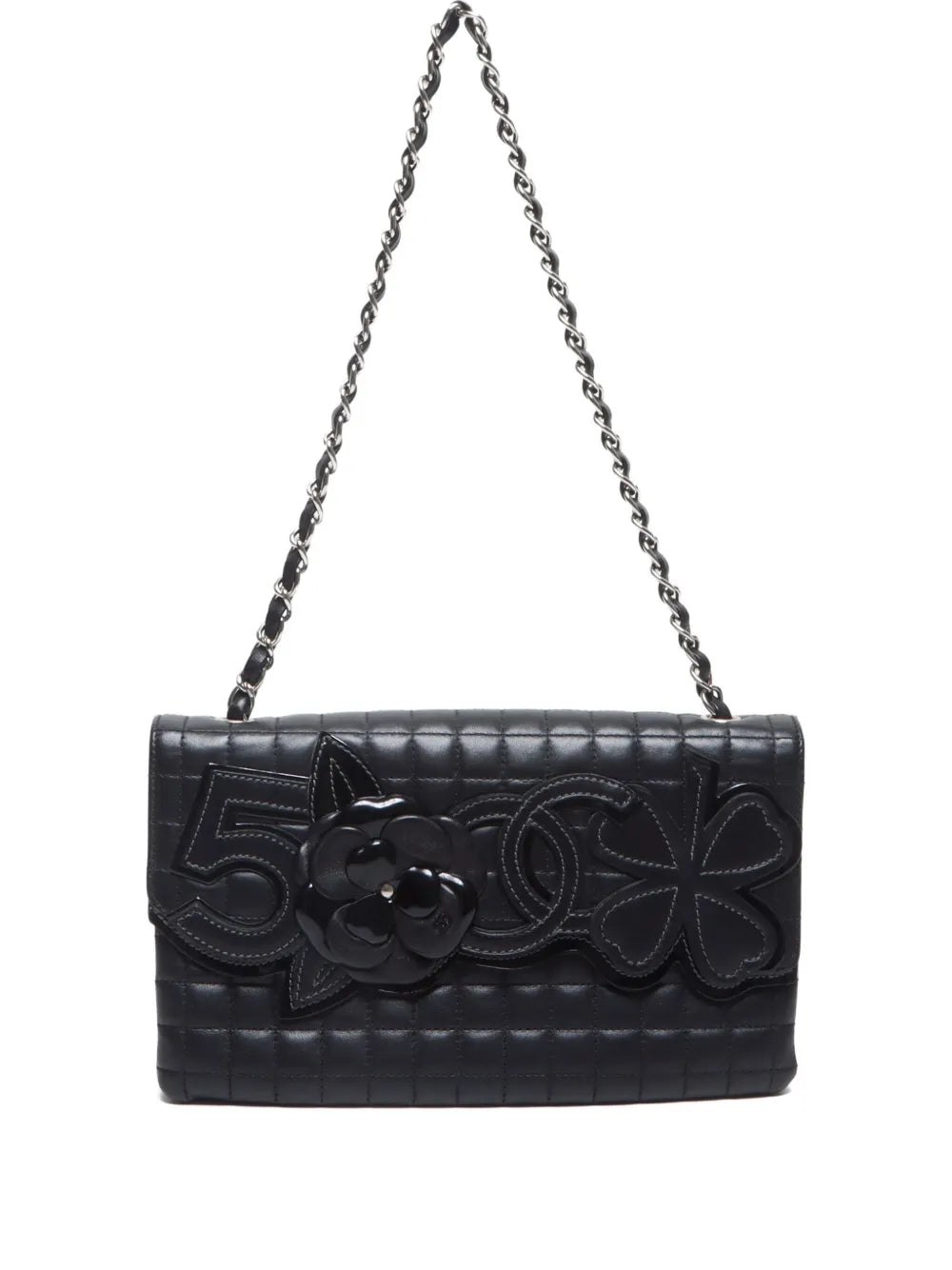 CHANEL 2005 2006 Chocolate Bar Camelia shoulder bag