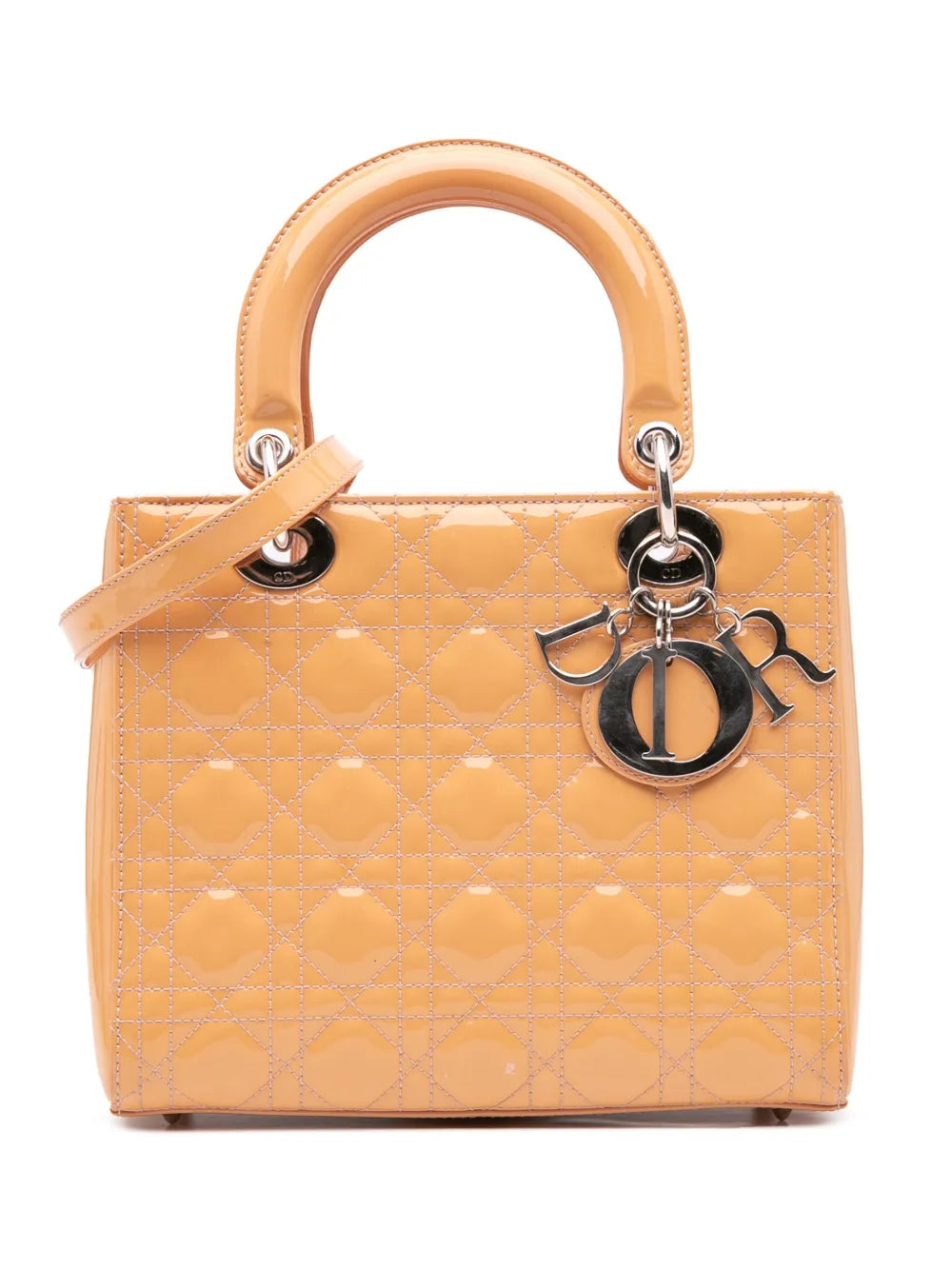 Christian Dior 2015 Medium Patent Cannage Lady Dior satchel