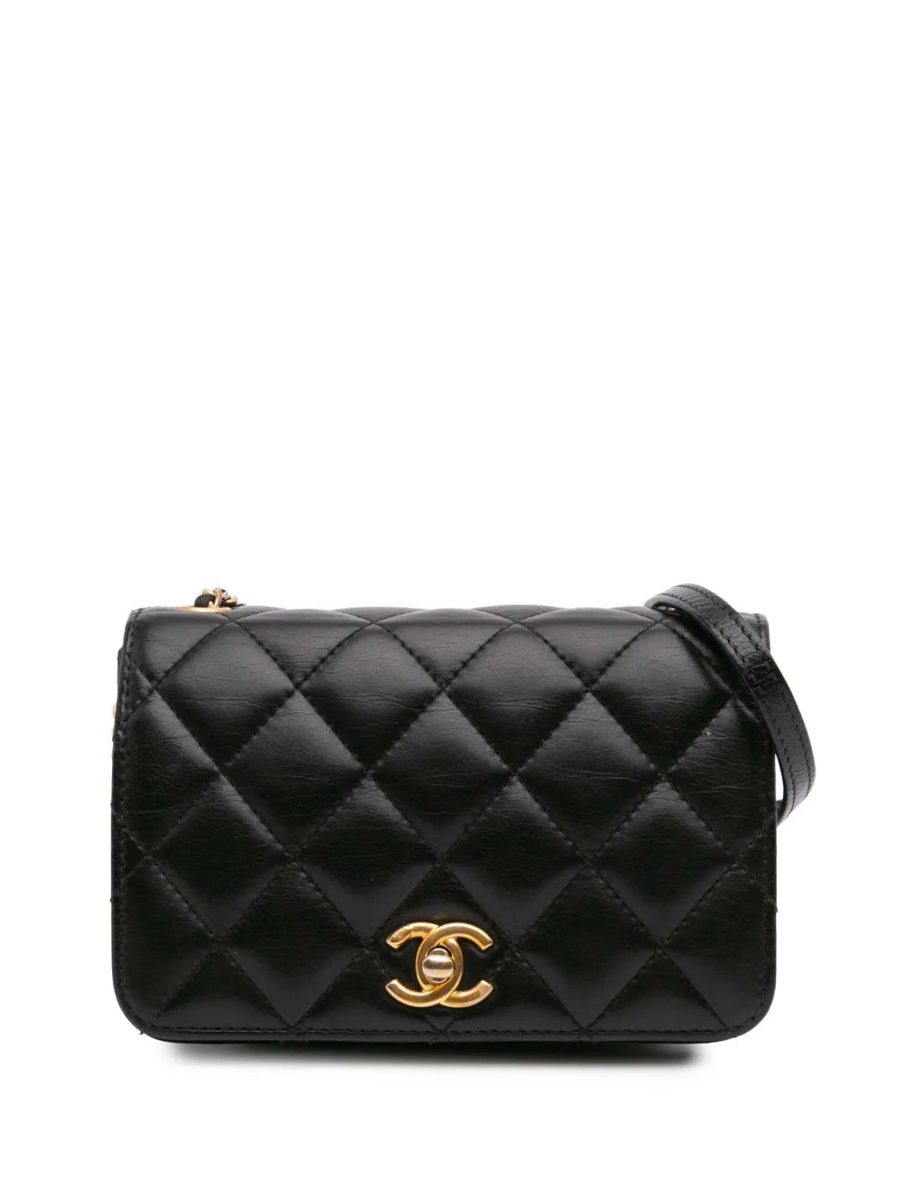 CHANEL 2019 Mini CC Quilted Lambskin Full Flap crossbody bag