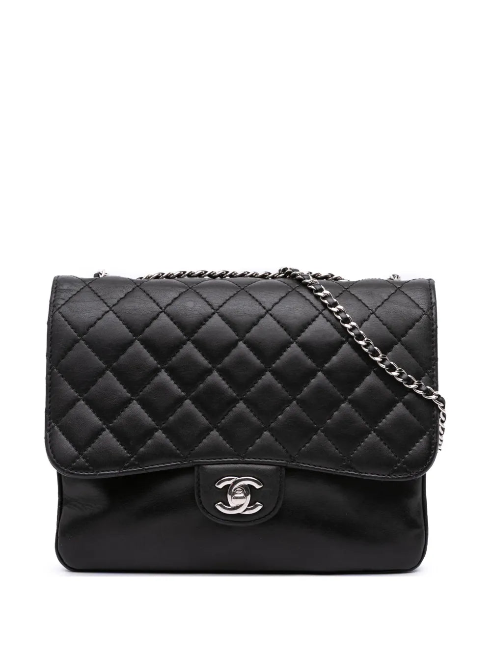 CHANEL 2012 Medium Quilted Lambskin Clams Pocket Accordion Flap shoulder bag
