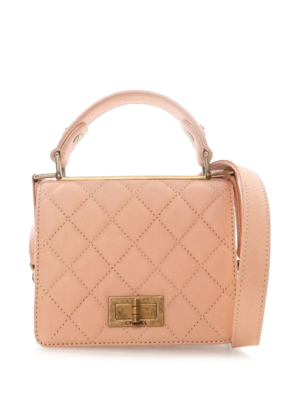 CHANEL 2012 2013 Small Quilted Goatskin Rita Top Handle Flap satchel