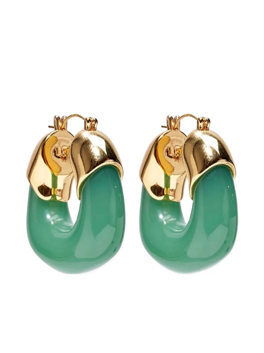 Lizzie Fortunato Organic gold toned hoop earrings