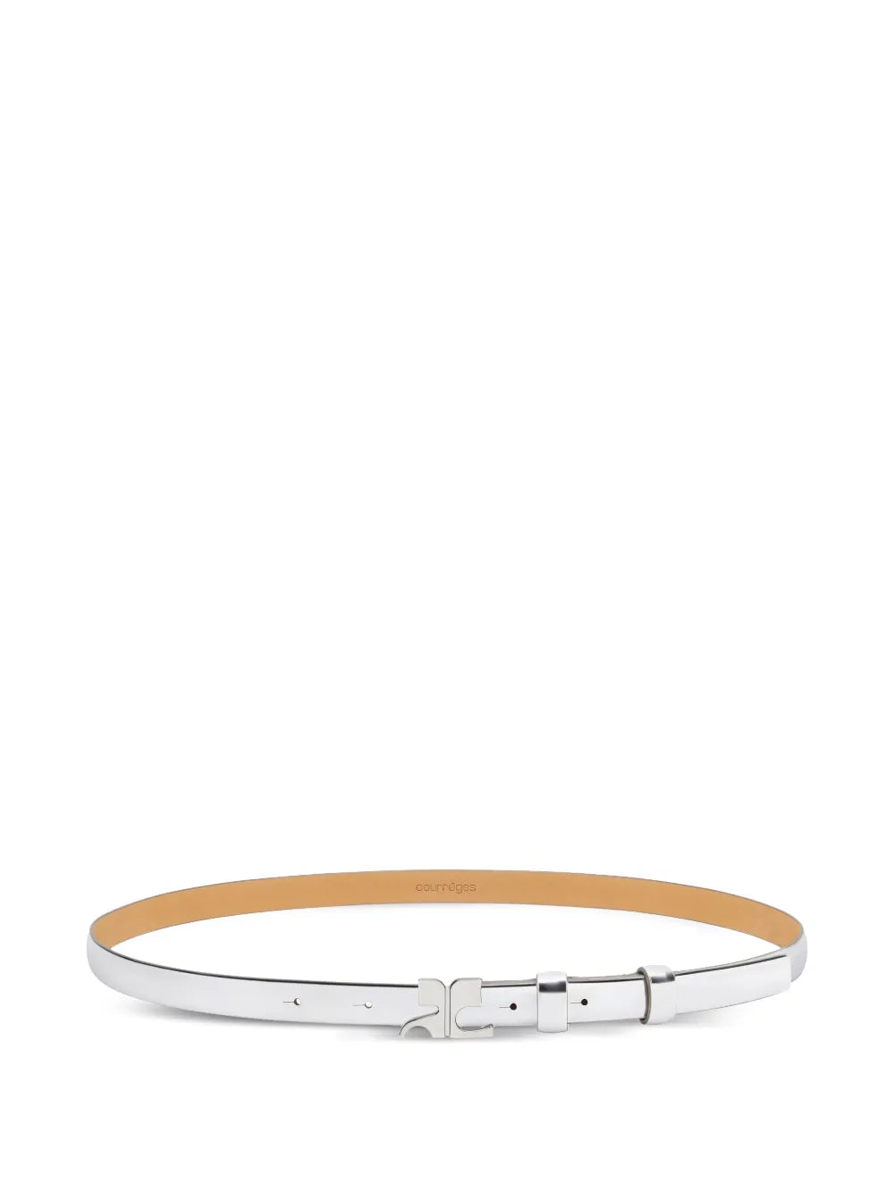 Courrèges Mirror reversible leather belt