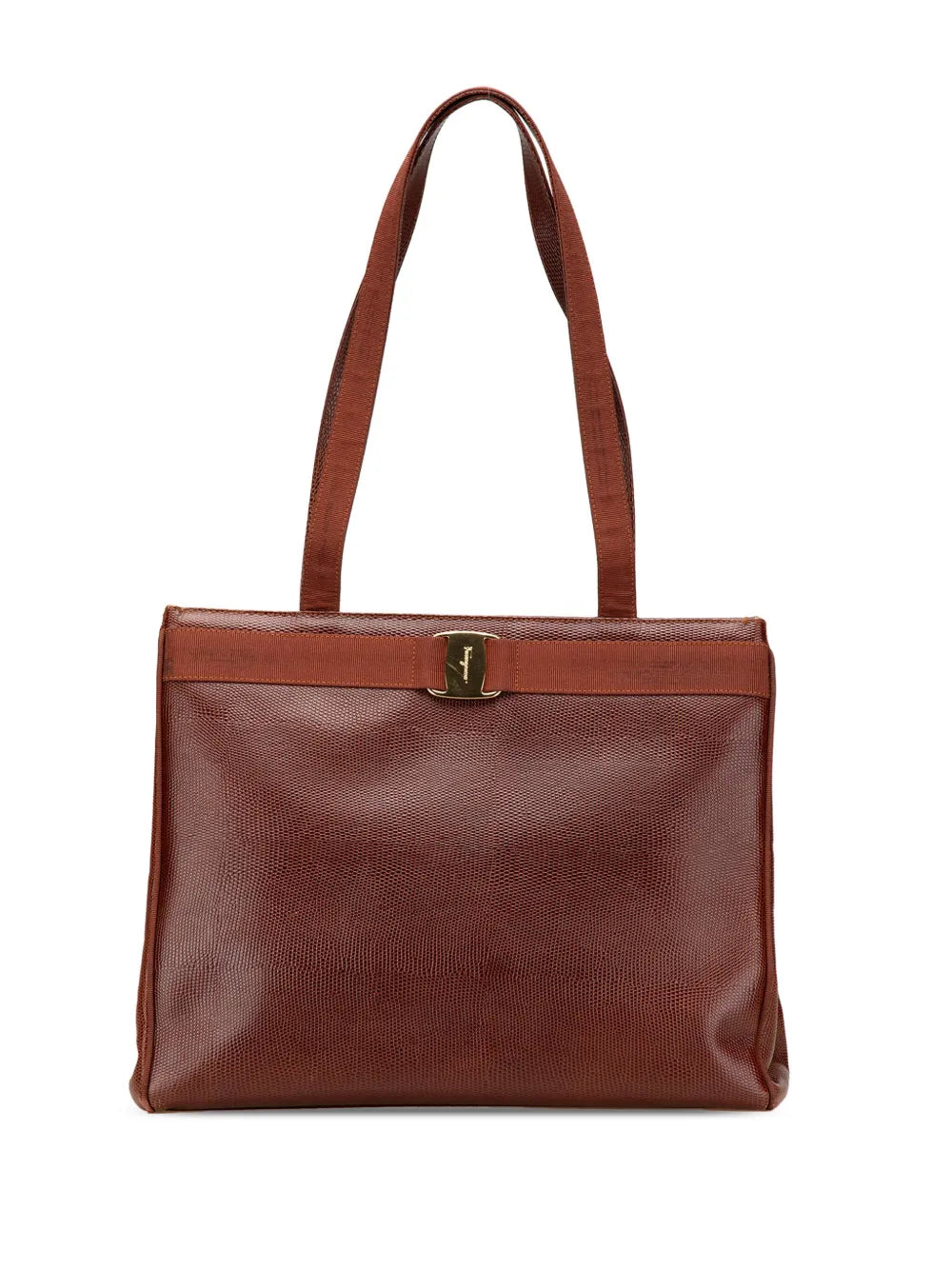 Ferragamo 2000 2015 Lizard Embossed Leather Vara tote bag