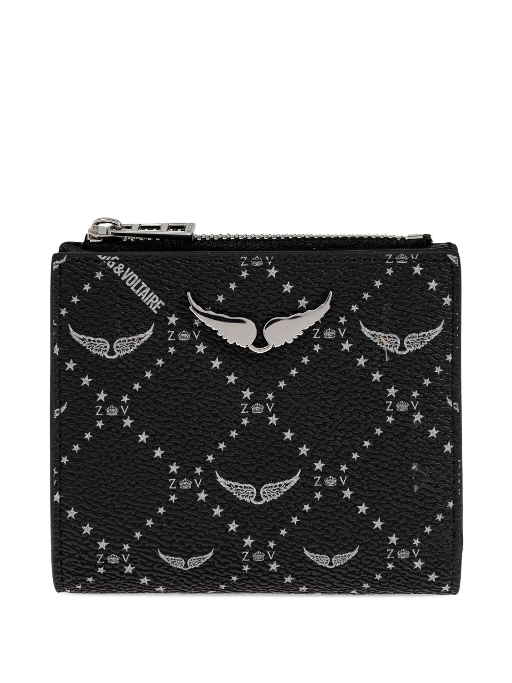 Zadig&Voltaire wings plaque zip around wallet