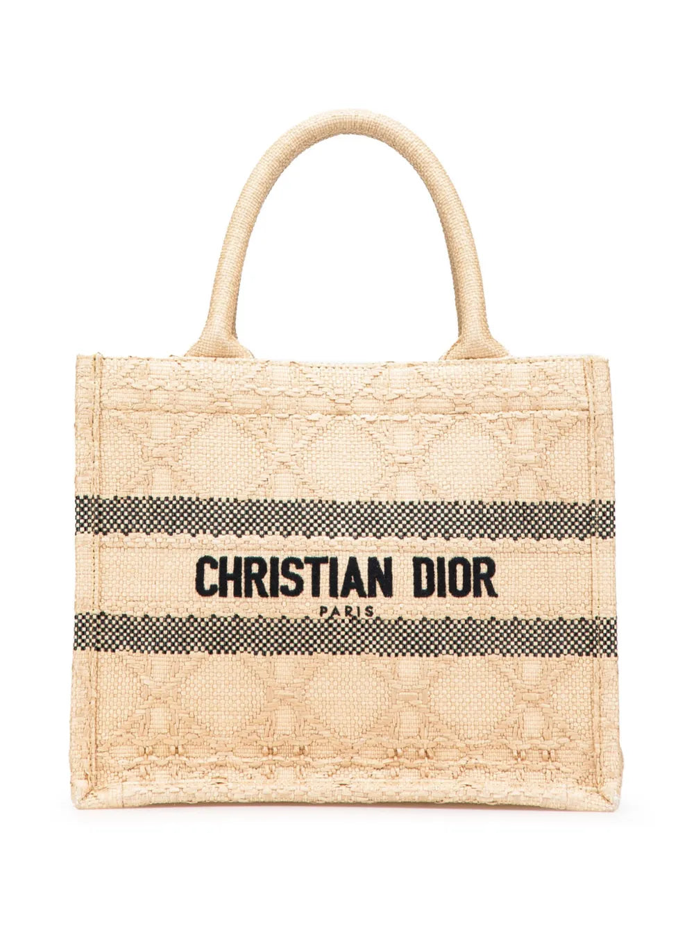 Christian Dior 2022 Small Raffia Cannage Book tote bag