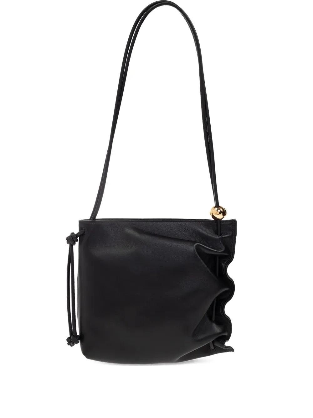 Furla ruched leather shoulder bag