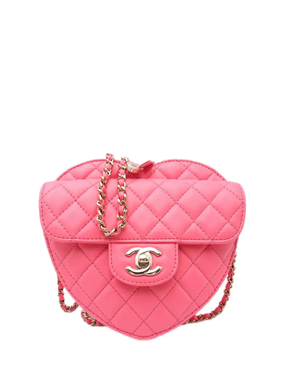 CHANEL 2021 2025 Lambskin CC in Love Heart crossbody bag