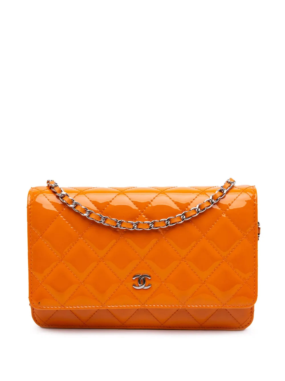 CHANEL 2014 2015 Classic Patent Wallet On Chain crossbody bag