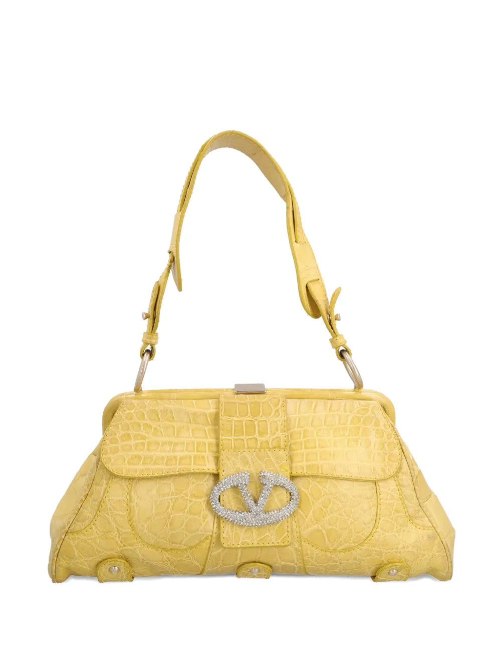 Valentino Garavani 2000 crocodile embossed shoulder bag