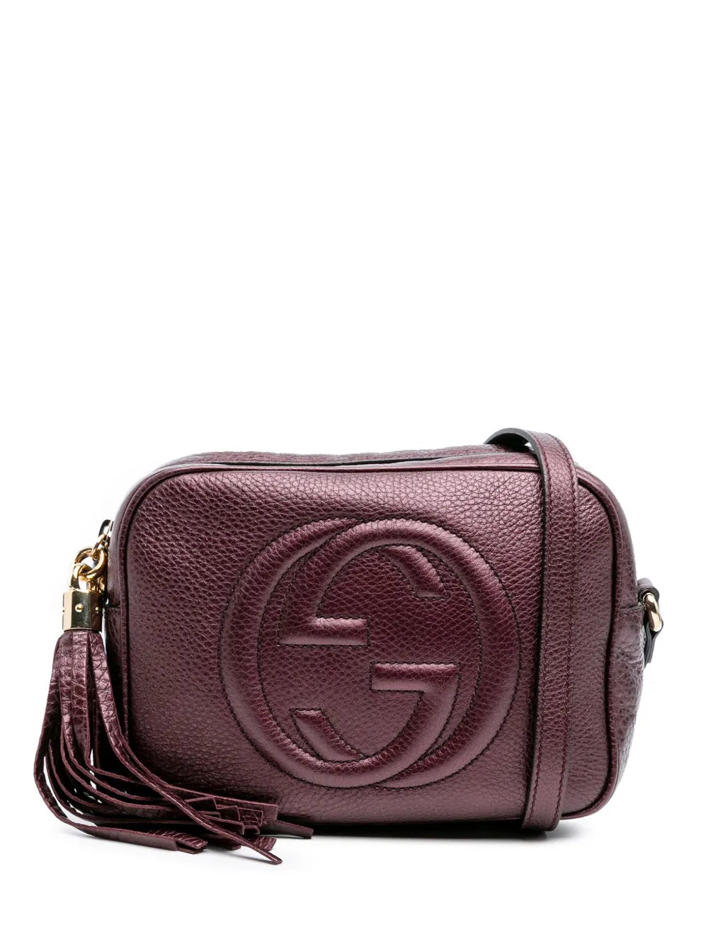 Gucci 2016 2025 Metallic Leather Soho Disco crossbody bag