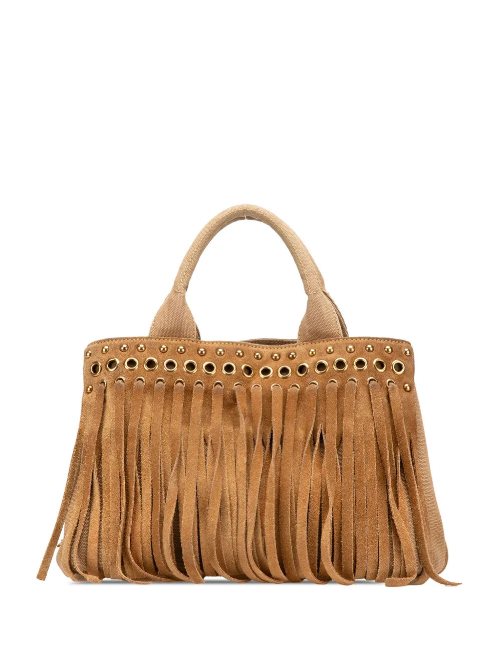 Prada 2010 2025 Canvas and Suede Fringed Canapa handbag