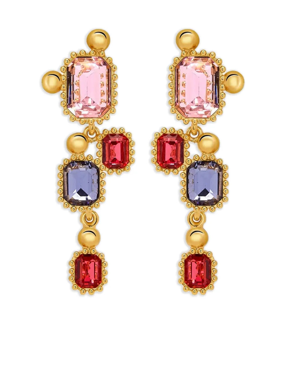 Oscar de la Renta Scramble clip on earrings