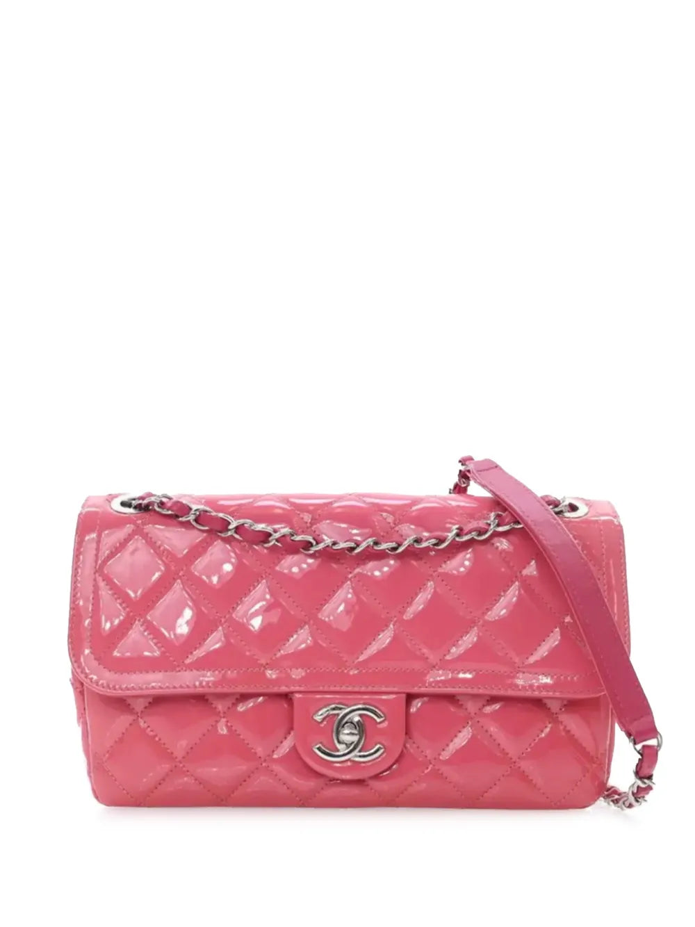 CHANEL 2014 2015 Medium Patent Coco Shine Flap shoulder bag