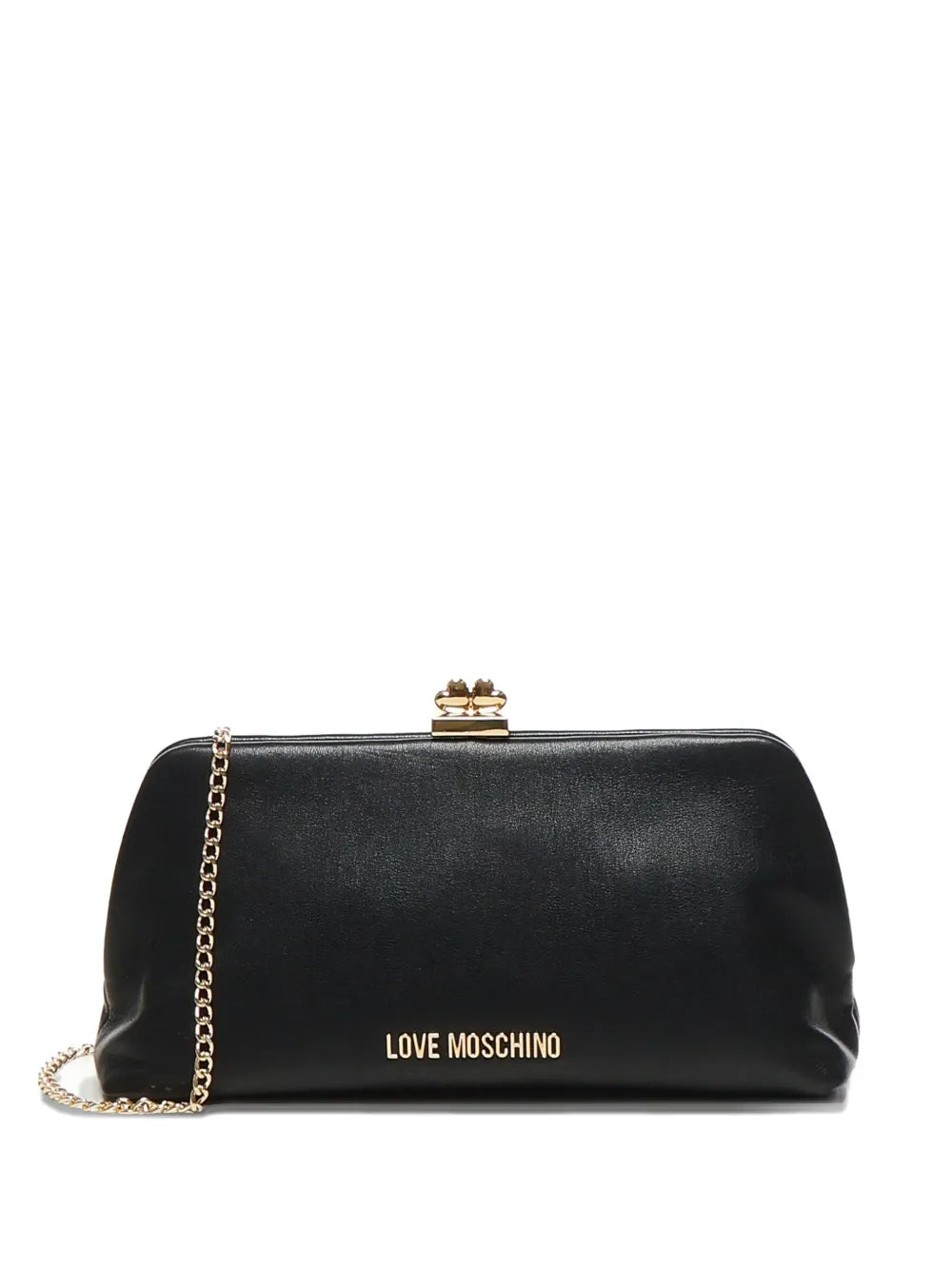 Love Moschino logo plaque clutch bag