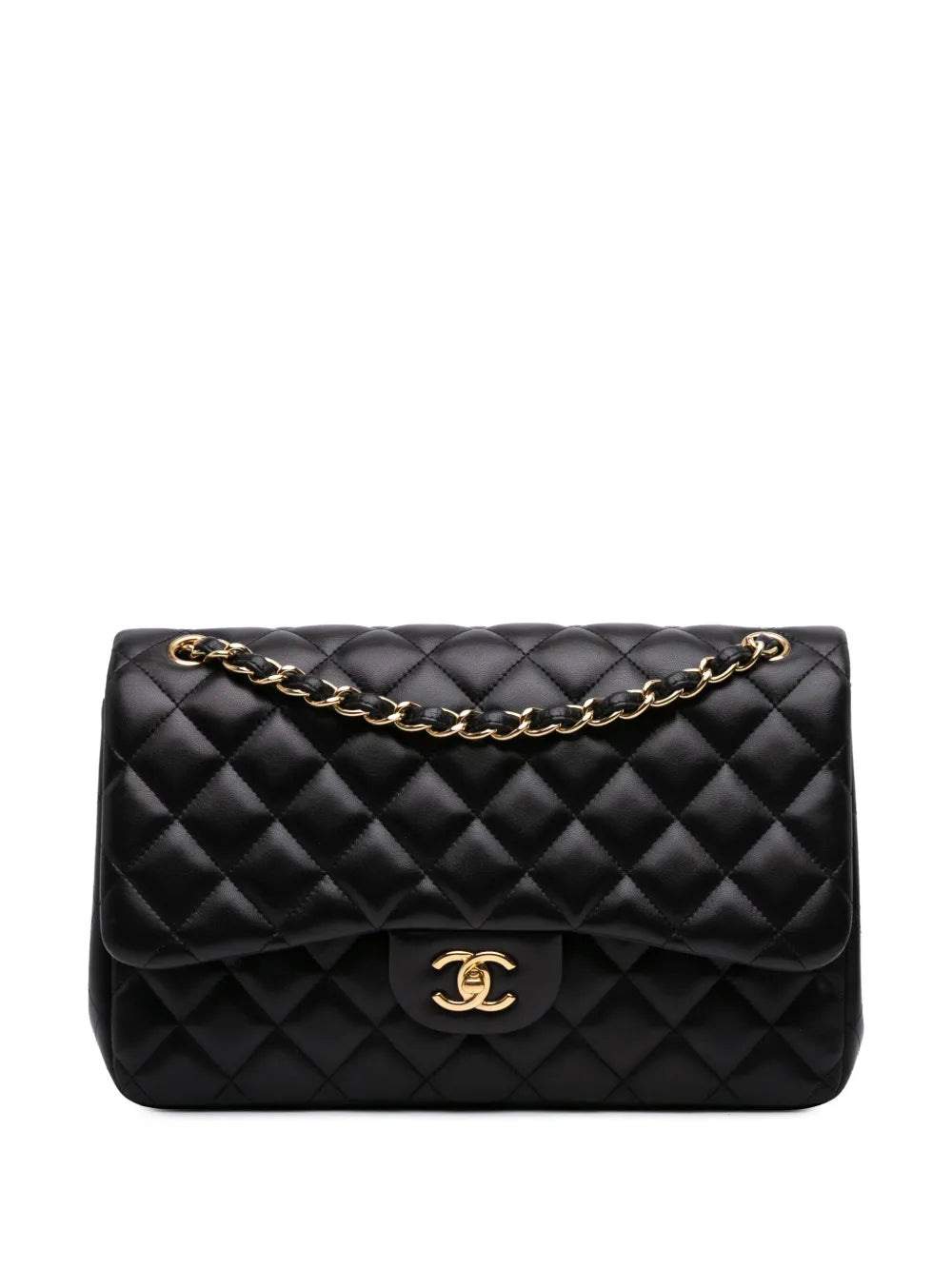 CHANEL 2012 Jumbo Classic Lambskin Double Flap shoulder bag