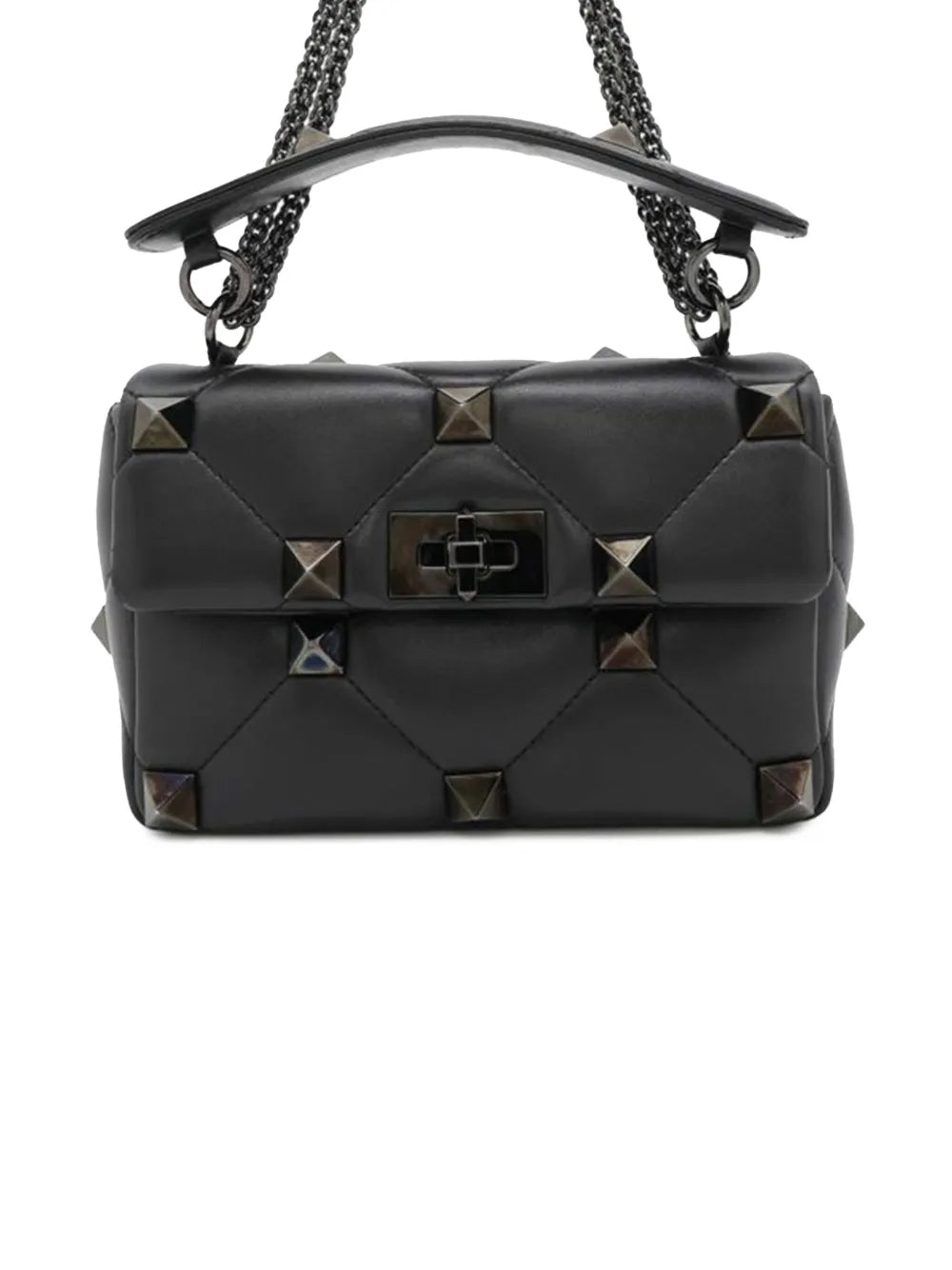 Valentino Garavani 2018 2025 Medium Nappa Monochrome Roman Stud satchel