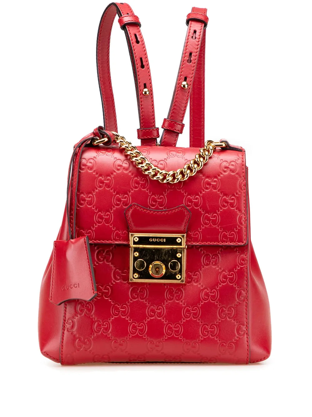 Gucci 2016 2025 Guccissima Padlock backpack
