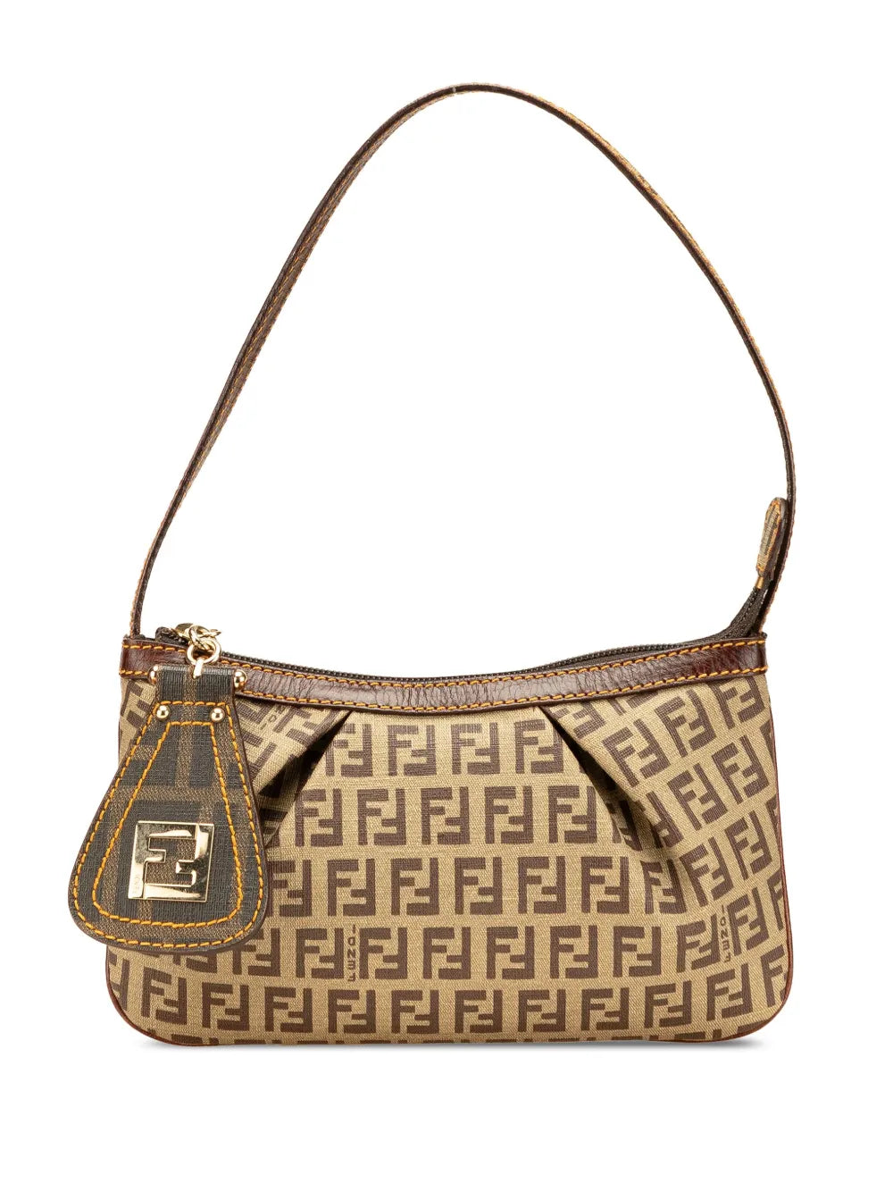 Fendi 2000 2010 Zucchino Coated Canvas Pochette shoulder bag