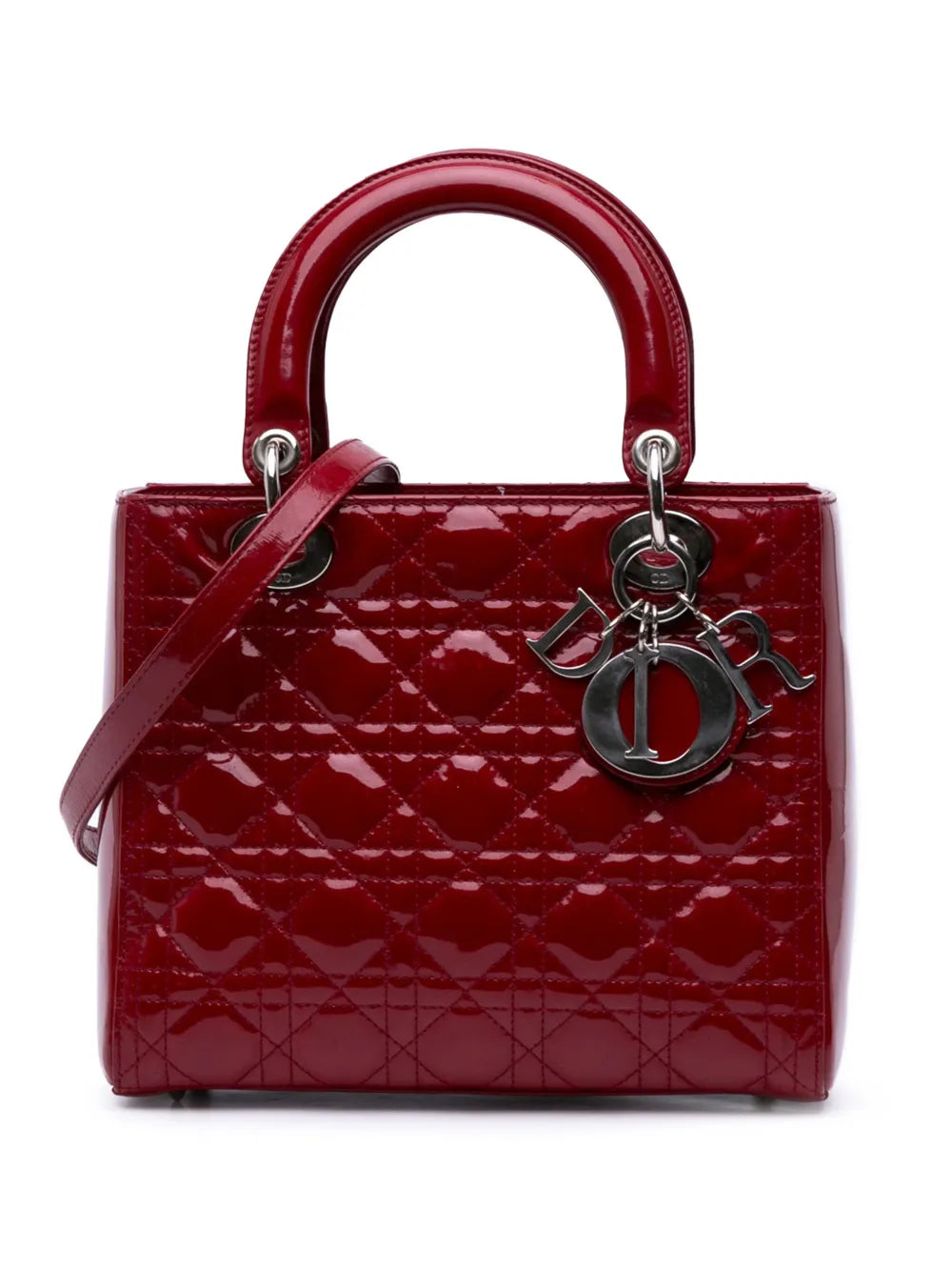 Christian Dior 2013 Medium Patent Cannage Lady Dior satchel