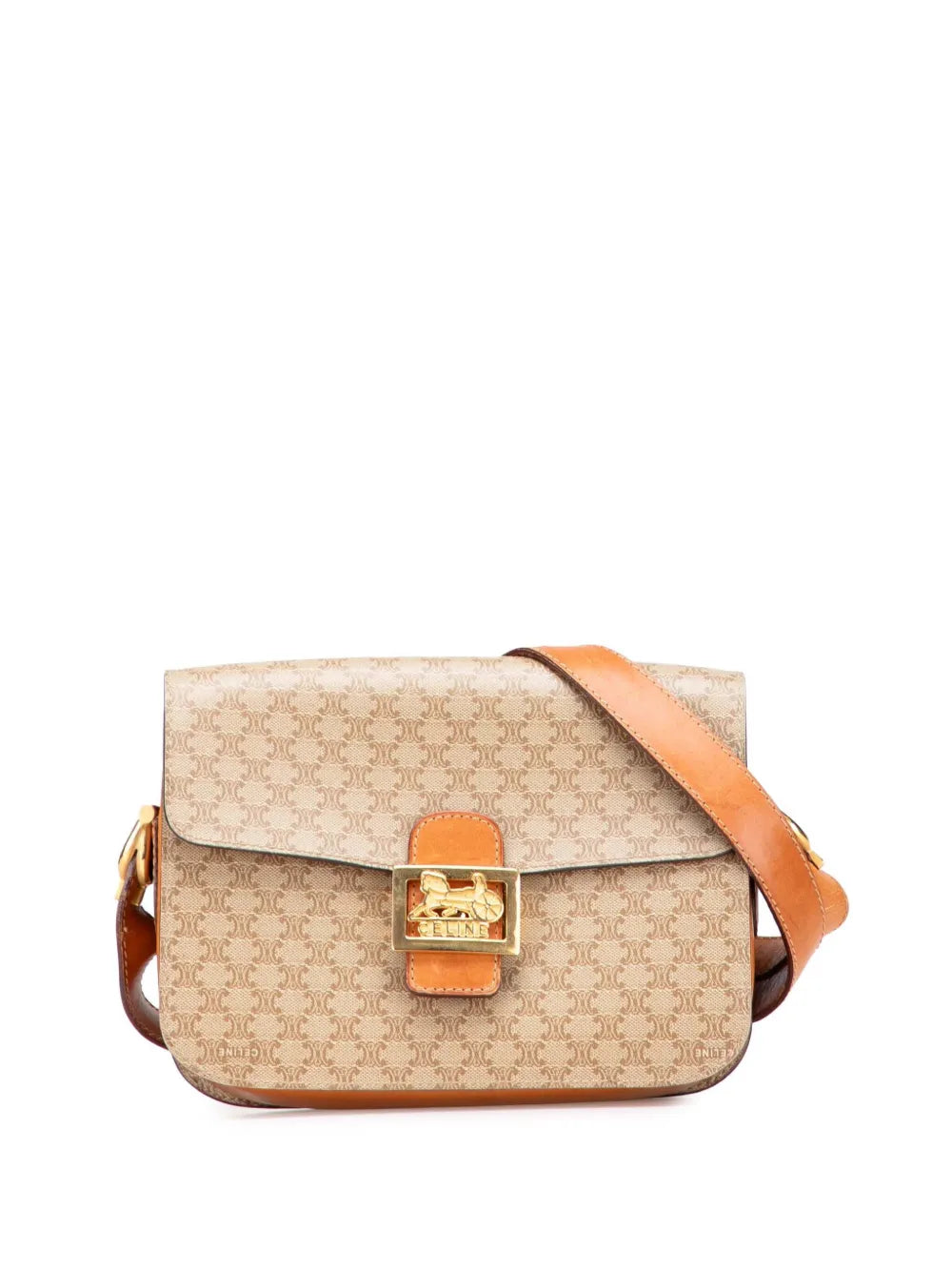 Céline 2010 Macadam Coated Canvas Horse Carriage crossbody bag