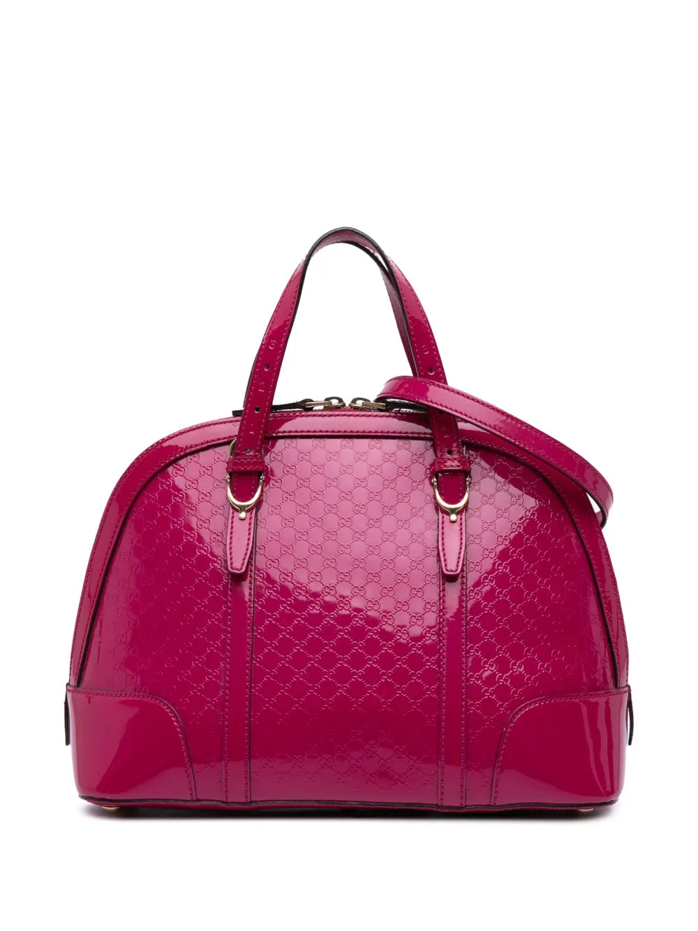Gucci 2016 2025 Medium Microguccissima Patent Nice Dome satchel