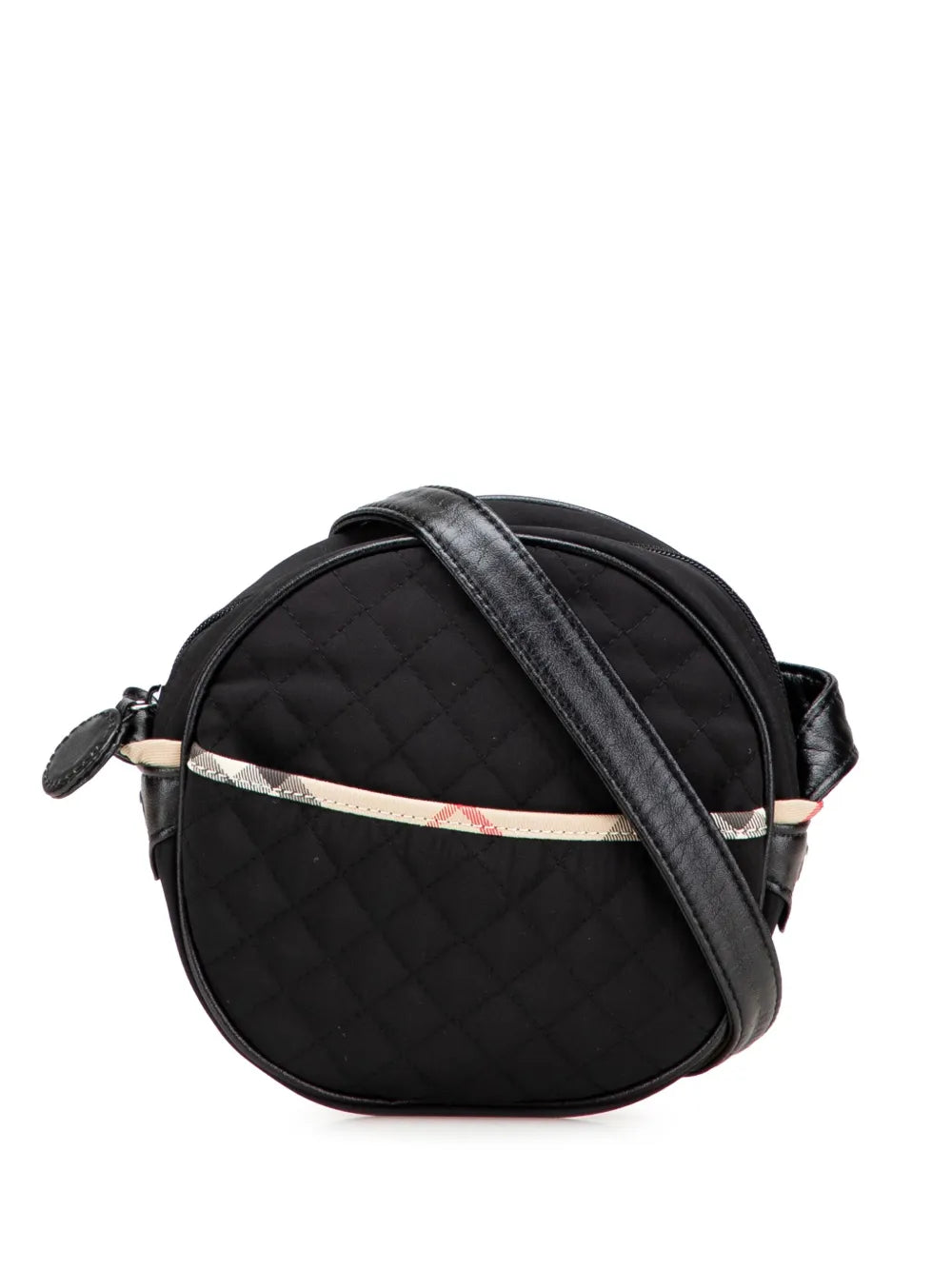 Burberry 2000 2010 Nova Check Trimmed Quilted Nylon Round crossbody bag