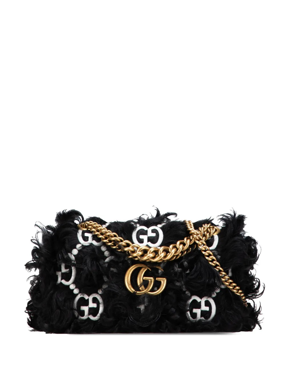 Gucci 2016 2025 Small GG Marmont Embroidered Shearling crossbody bag