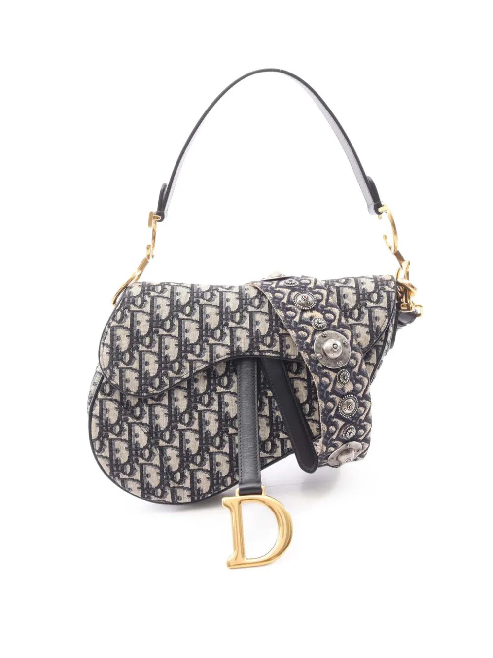 Christian Dior 2020 Oblique Canvas Saddle Bag shoulder bag