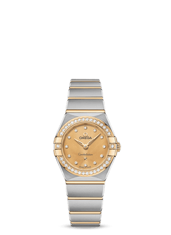 omega constellation quartz stainless steel & 18k yellow gold?& diamonds lady?s watch_1