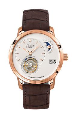glashutte original pano lunar tourbillon red gold men's watch_2