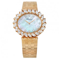 chopard l'heure du diamand 18k rose gold & diamonds lady's watch
