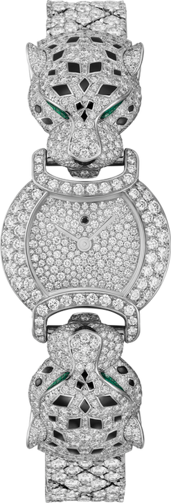 cartier panth?e 18k white gold & diamonds ladies watch