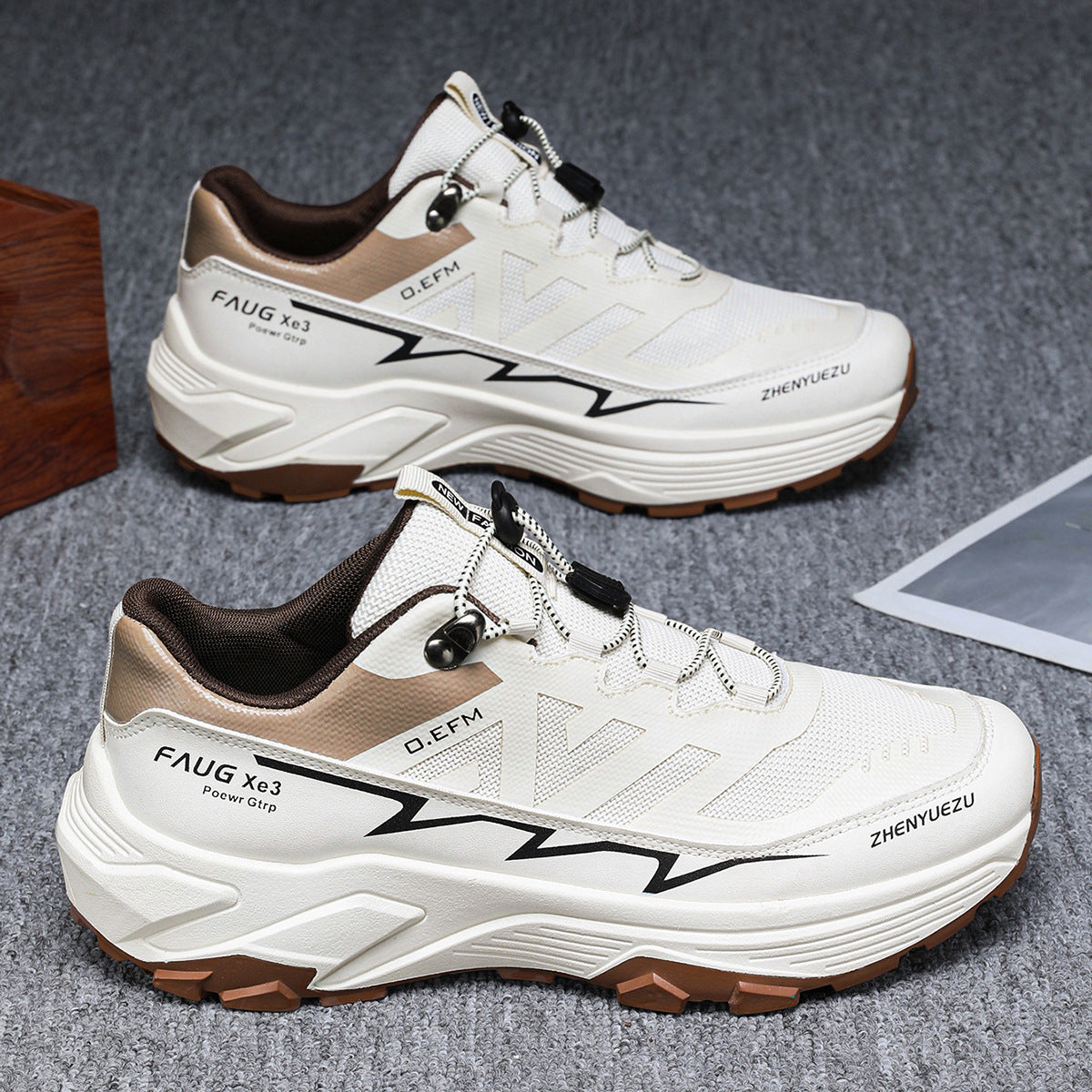 Men’s Colorblock Sneakers – Outdoor Hiking & Running Sports Shoes