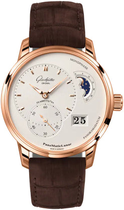 glashutte original pano matic lunar red gold men's watch_11