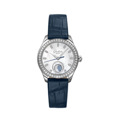 glashutte original serenade luna moon phase stainless steel & diamonds lady's watch_5