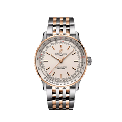 breitling navitimer automatic 41 stainless steel & 18k red god men's watch