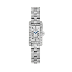 cartier tank am?icaine 18k white gold & diamonds lady's watch_1