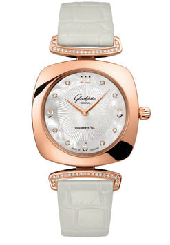 glashutte original lady collection pavonia 18k red gold & diamonds lady's watch_2